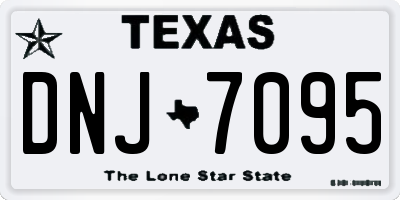 TX license plate DNJ7095