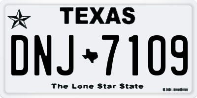 TX license plate DNJ7109