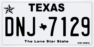 TX license plate DNJ7129