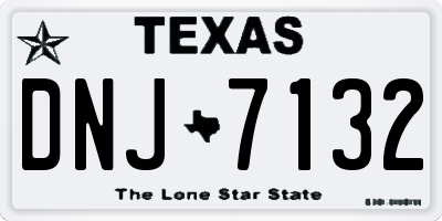 TX license plate DNJ7132