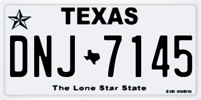 TX license plate DNJ7145