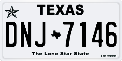 TX license plate DNJ7146