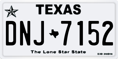 TX license plate DNJ7152