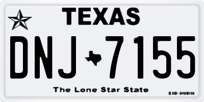 TX license plate DNJ7155