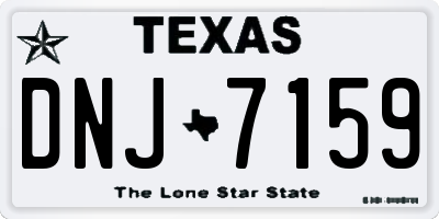 TX license plate DNJ7159