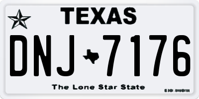 TX license plate DNJ7176