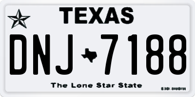 TX license plate DNJ7188