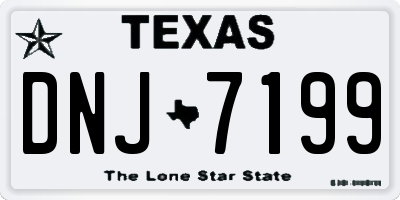 TX license plate DNJ7199