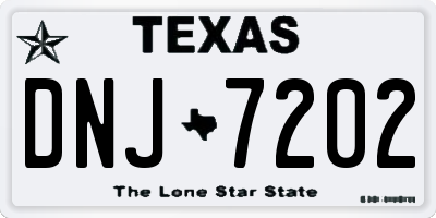 TX license plate DNJ7202