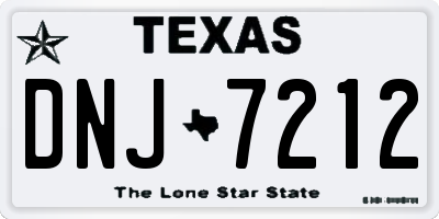 TX license plate DNJ7212