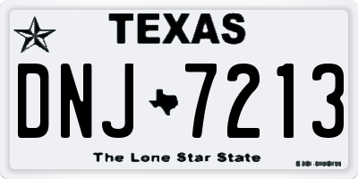 TX license plate DNJ7213