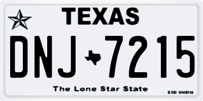 TX license plate DNJ7215