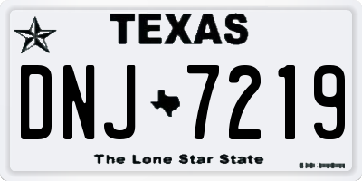 TX license plate DNJ7219