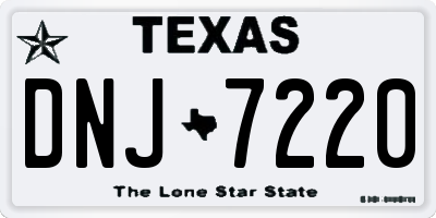 TX license plate DNJ7220