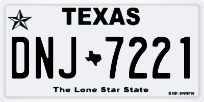 TX license plate DNJ7221
