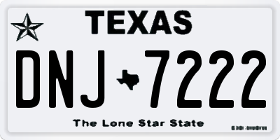 TX license plate DNJ7222