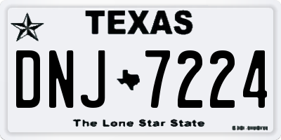 TX license plate DNJ7224