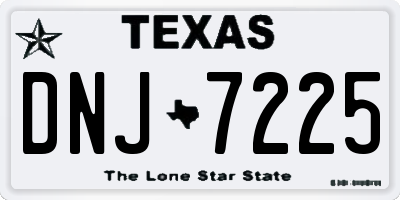 TX license plate DNJ7225