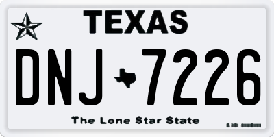 TX license plate DNJ7226