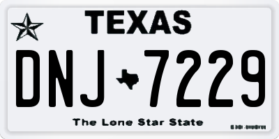 TX license plate DNJ7229
