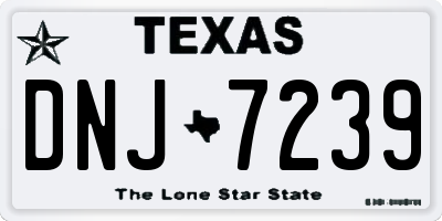 TX license plate DNJ7239