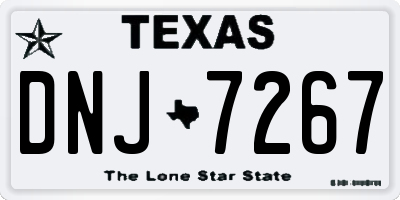 TX license plate DNJ7267