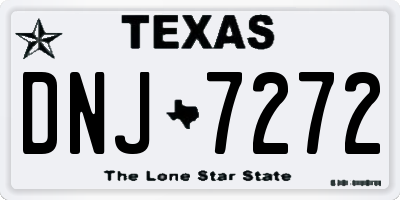 TX license plate DNJ7272