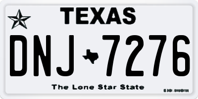 TX license plate DNJ7276