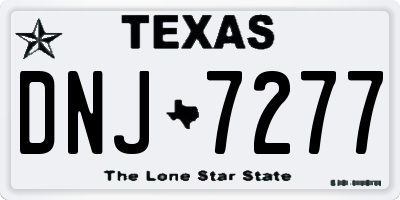 TX license plate DNJ7277