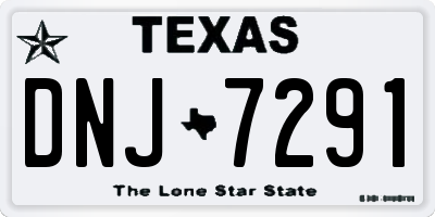 TX license plate DNJ7291