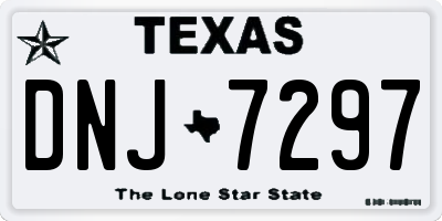TX license plate DNJ7297