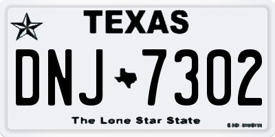 TX license plate DNJ7302