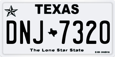 TX license plate DNJ7320