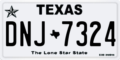 TX license plate DNJ7324