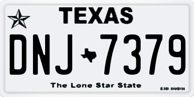 TX license plate DNJ7379