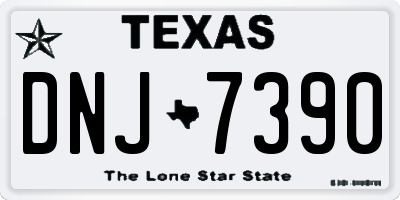 TX license plate DNJ7390