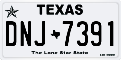 TX license plate DNJ7391