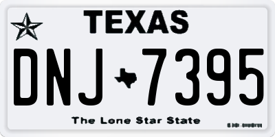 TX license plate DNJ7395