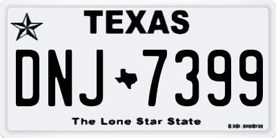 TX license plate DNJ7399