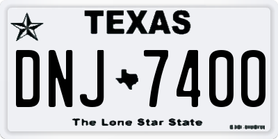 TX license plate DNJ7400