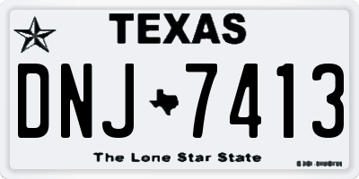 TX license plate DNJ7413