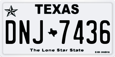 TX license plate DNJ7436