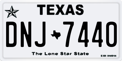 TX license plate DNJ7440