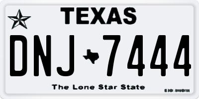 TX license plate DNJ7444