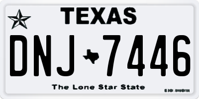 TX license plate DNJ7446