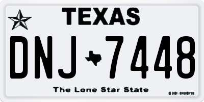 TX license plate DNJ7448