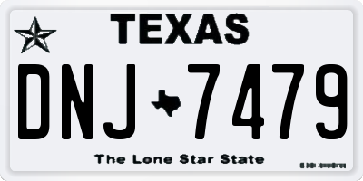 TX license plate DNJ7479