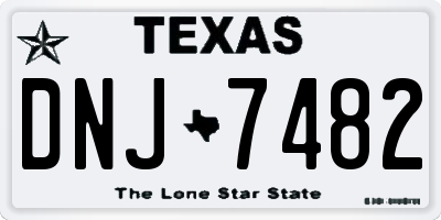 TX license plate DNJ7482