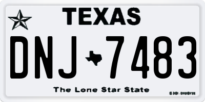 TX license plate DNJ7483