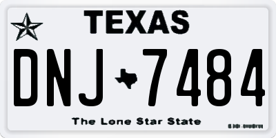 TX license plate DNJ7484